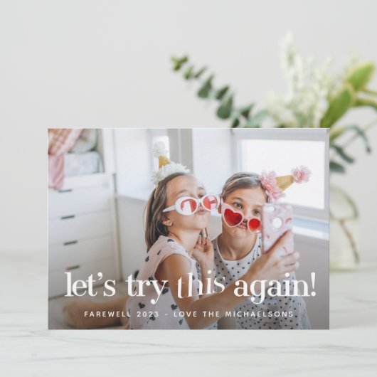 "Lasst uns das noch einmal versuchen" Dots Holiday (Stehend Vorderseite)