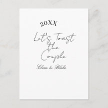 Lasst uns das Paar Verlobung Hochzeitsfeier proste