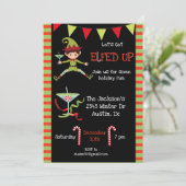 Lasst uns das Party des schönen Cocktails Weihnach Einladung (Stehend Vorderseite)