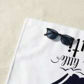 Lasst uns das Schiff sehen und das Nauti Cruise Sc Strandtuch (Beispiel)