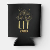 Lasst uns das Silvestertypografie-Silvester-Party  Dosenkühler (Vorderseite)