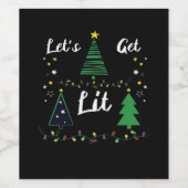 Lasst uns das sonnige Weihnachtsgetränk Essential Weinetikett (Einzelnes Label)