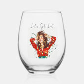 Lasst uns das sonnige Weinglas holen Weinglas Ohne Stiel (Vorderseite)