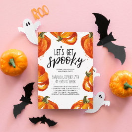 Lasst uns das Spooky Pumpkin-Halloween-Party bekom Einladung