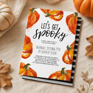 Lasst uns das Spooky Pumpkin-Halloween-Party bekom Einladung