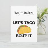 Lasst uns das Taco ausdenken Einladung (Stehend Vorderseite)