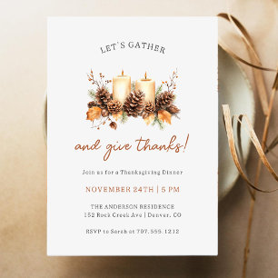 Lasst uns das Thanksgiving-Dinner zusammenstellen Einladung