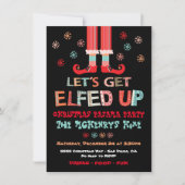 Lasst uns das Weihnachts-Pajama-Party erledigen Einladung (Vorderseite)