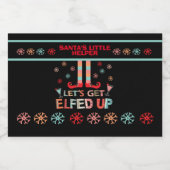 Lasst uns das Weihnachts-Party Mini loswerden Alkoholflaschenetikett (Einzelnes Label)