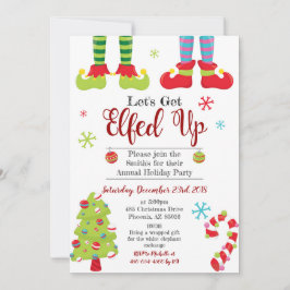 Lasst uns das Weihnachtsfest-Party Elf Xmas erledi Einladung