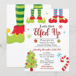Lasst uns das Weihnachtsfest-Party Elf Xmas erledi Einladung