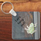 Lasst uns den Aluminium Square Schlüsselanhänger a (Vorderseite)