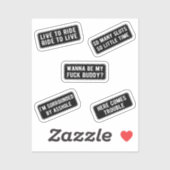 Lasst uns den Aufkleber fahren (schwarz) (Blatt)