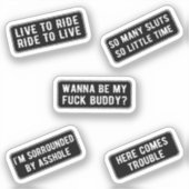 Lasst uns den Aufkleber fahren (schwarz) (Vorderseite)