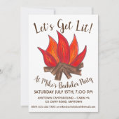 Lasst uns den Campingplatz-Feuerwehr-Campingplatz Einladung (Vorderseite)