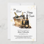 Lasst uns den Champagner auf der Ice-Engagement-Pa Einladung (Vorderseite)