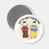 Lasst uns den fizzenhaften, lustigen Soda Pop Pun  Magnet (Vorderseite/Rückseite)