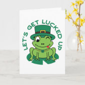 Lasst uns den Frosch zum Glück zum St. Patrick's D Karte (Gelbe Blume)