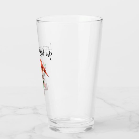 Lasst uns den Funny Holiday Elf verlassen Glas (Links)