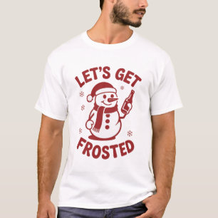 Lasst uns den gefrorenen Schneemann-Bier-Sarkastis T-Shirt