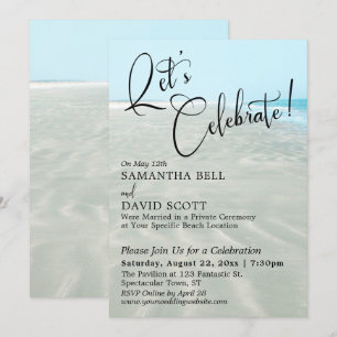 Lasst uns den gewellten Sand der Aqua-Wasser-Rezep Einladung