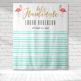 Lasst uns den Hintergrund des rosa Flamingelpinken Wandteppich