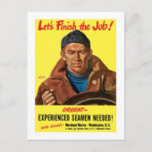 Lasst uns den Job beenden! Postkarte (Vorderseite)