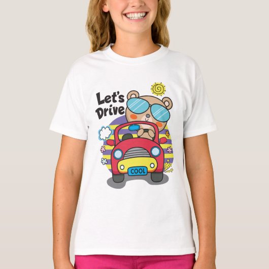 Lasst uns den kleinen Bären auf dem Car Funny Nied T-Shirt (Vorderseite)
