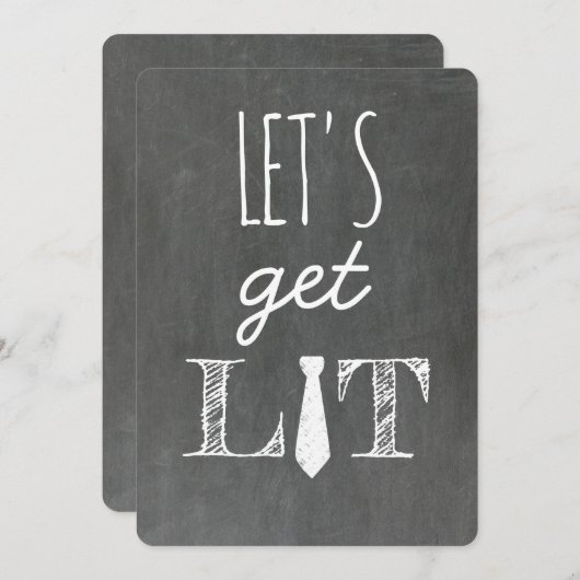 Lasst uns den Lit Funny Trauzeuge holen Einladung (Vorne/Hinten)