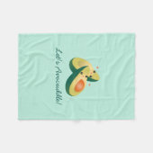 Lasst uns den lustigen Niedlichen Avocados Pun Spa Fleecedecke (Vorderseite (Horizontal))