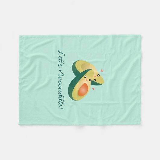 Lasst uns den lustigen Niedlichen Avocados Pun Spa Fleecedecke (Vorderseite (Horizontal))
