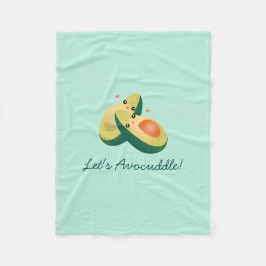Lasst uns den lustigen Niedlichen Avocados Pun Spa Fleecedecke (Vorderseite)