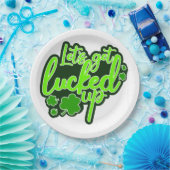 Lasst uns den lustigen St. Patrick's Day ausklinge Pappteller (Party)