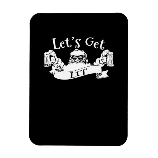 Lasst uns den lustigen Weihnachtsmann trinken Magnet (Vertikal)