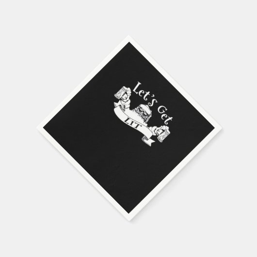 Lasst uns den lustigen Weihnachtsmann trinken Serviette (Ecke)