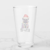 Lasst uns den Mops in den Weihnachtsbelägen einrei Glas (Rückseite)