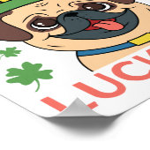 Lasst uns den Mops Kleeblatt St. Patrick's Day zum Poster (Ecke)