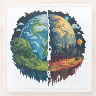 Lasst uns den Planeten nicht töten Glasuntersetzer