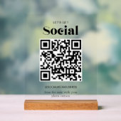 Lasst uns den QR-Kodex für Personalisierte soziale Acrylschild (Neutral)