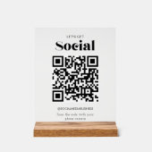Lasst uns den QR-Kodex für Personalisierte soziale Acrylschild (Vorderseite)
