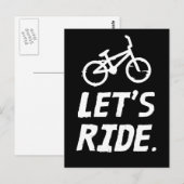 Lasst uns den Spaß von Stadt und Mountain-Cyclist  Postkarte (Vorne/Hinten)
