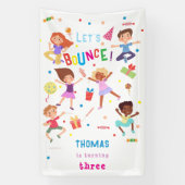 Lasst uns den springenden Park-Kindergeburtstag ab Banner (Vertikal)