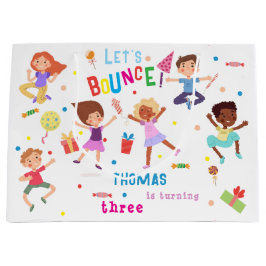 Lasst uns den springenden Park-Kindergeburtstag ab Große Geschenktüte