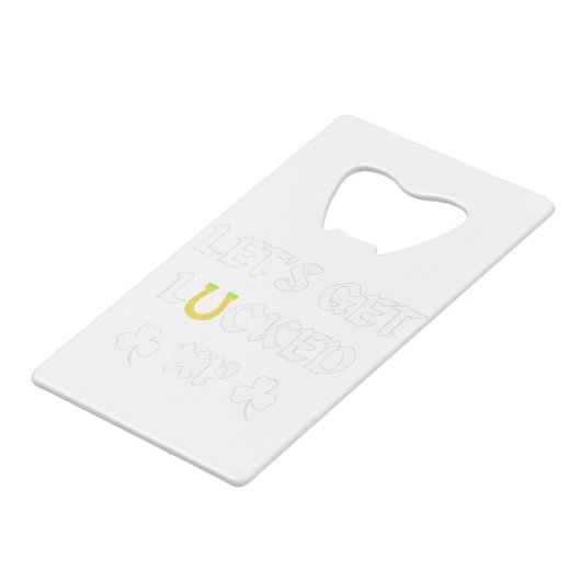 Lasst uns den St. Patrick's Day ausklingen lassen Geldbeutel Flaschenöffner (Rückseite Schrägansicht)