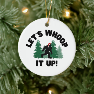 Lasst uns den Weihnachtsklatschschmuck aufmachen Keramik Ornament