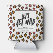 Lasst uns den wilden Cheetah-Junggeselinnen-Abschi Dosenkühler (Rückseite)