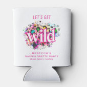 Lasst uns den wilden Cheetah-Junggeselinnen-Abschi Dosenkühler (Rückseite)