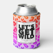 Lasst uns den wilden Cheetah-Junggeselinnen-Abschi Dosenkühler (Kanne Vorderseite)