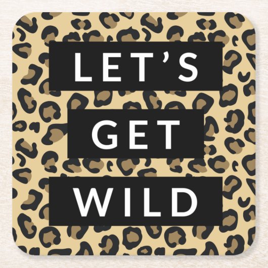 Lasst uns den wilden Cheetah-Junggeselinnen-Abschi Rechteckiger Pappuntersetzer (Vorderseite)