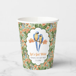 Lasst uns den wilden Macaw-Dschungel tropisch hole Pappbecher